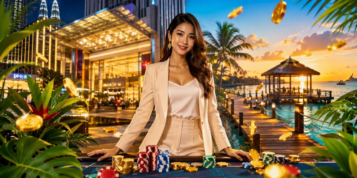 Reka bentuk promosi bonus tunai di Kuala Lumpur dengan latar warna moden dan tradisional