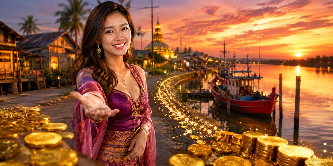 Kawasan hiburan kasino penuh cahaya warna-warni dengan suasana meriah di Malaysia