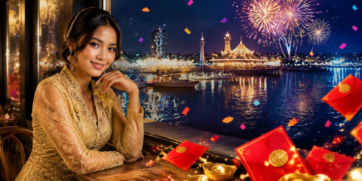Pemain Malaysia meraikan bonus dalam talian dengan pakaian tradisional kebaya yang meriah